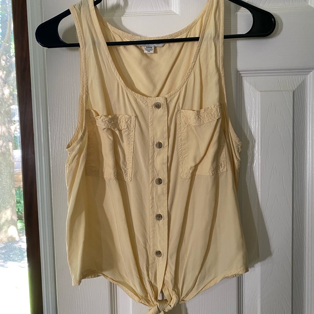Never Been Worn Yellow Buttoned Tanktop